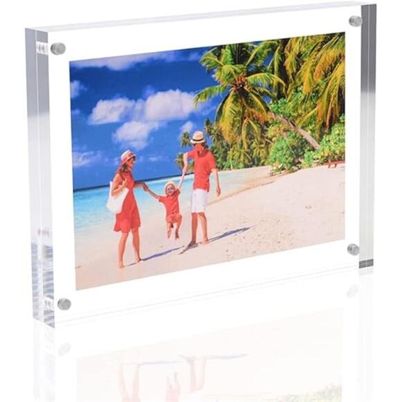 Acrylic Photo Frame, Magnetic Acrylic Picture Frames 5x7 inches Picture Display - Picture 8 of 8